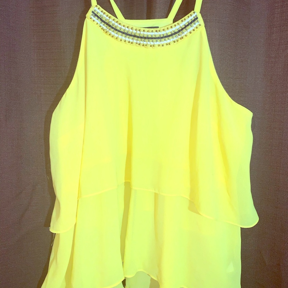 Yellow Ruffled Top